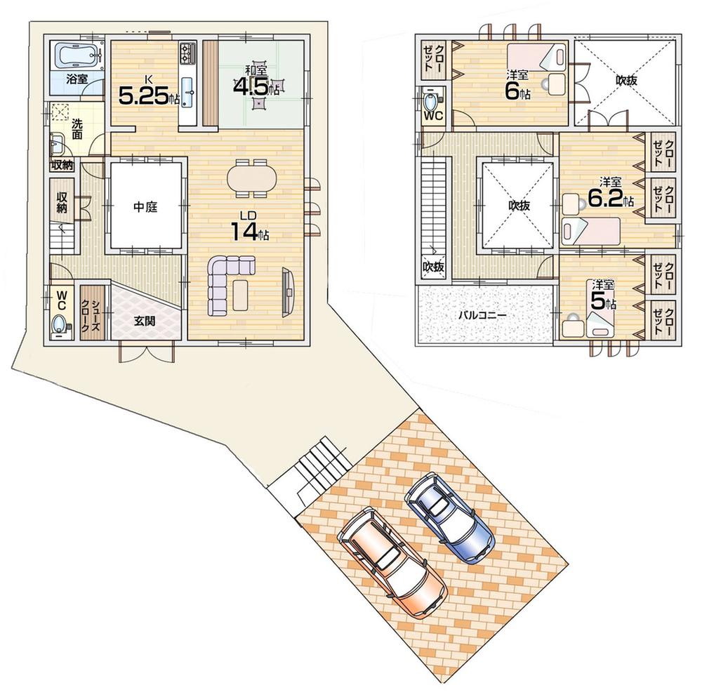 Floor plan. (B No. land), Price 35,800,000 yen, 4LDK, Land area 149.47 sq m , Building area 108.94 sq m