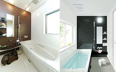 Other Equipment. Unit TOTO and INAX bus is a spacious 1618 type. Both manufacturers tub in the heat insulation structure only 3 ℃ even after four hours from 2 ℃ does not decrease the water temperature, It has adopted a hard door that sticks mold eliminates the rubber packing.