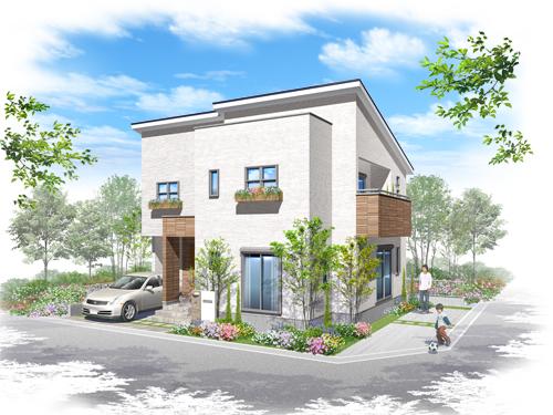 No. 39 land life feeling model house Rendering. No. 39 land life feeling model house