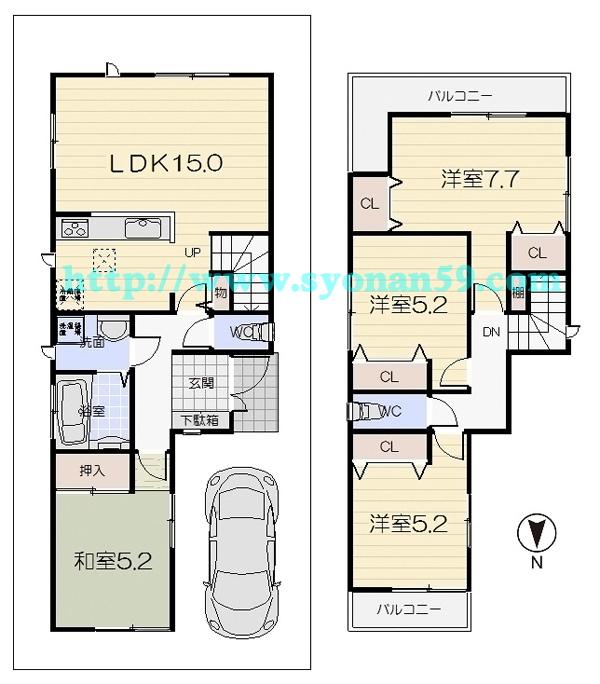 Floor plan. 26,800,000 yen, 4LDK, Land area 97.75 sq m , Building area 94.39 sq m floor plan
