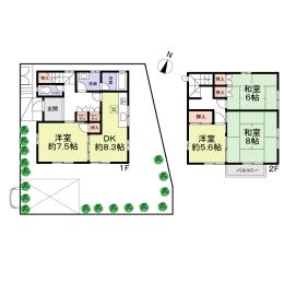 Floor plan. 23.8 million yen, 4DK, Land area 152.15 sq m , Building area 98.71 sq m