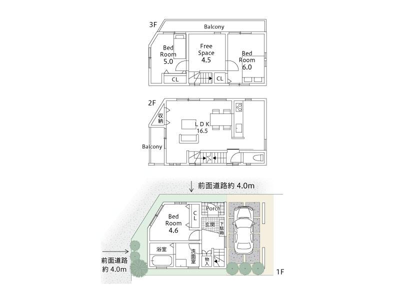 Other building plan example. Building plan example Building price 15,157,000 yen, Building area 95.47 sq m