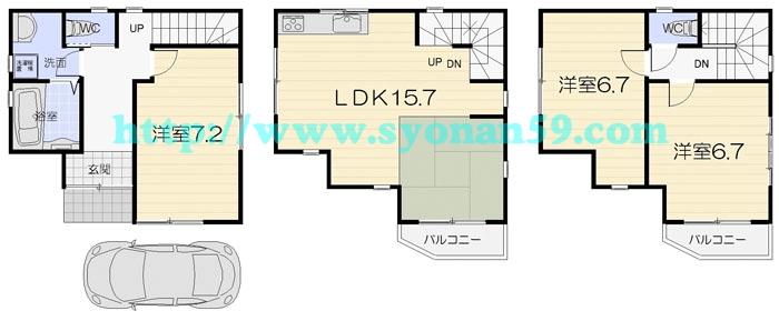 Floor plan. 19,800,000 yen, 4LDK, Land area 48.45 sq m , Building area 81 sq m floor plan