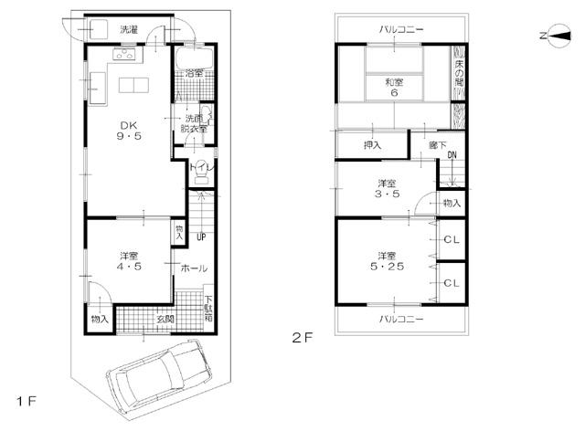 Floor plan. 6.8 million yen, 4DK, Land area 57.66 sq m , Building area 68.97 sq m