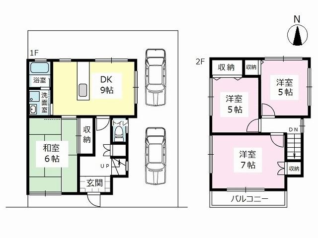 Floor plan. 13.8 million yen, 4DK, Land area 79.12 sq m , 4DK of building area 74.61 sq m 2 storey. 