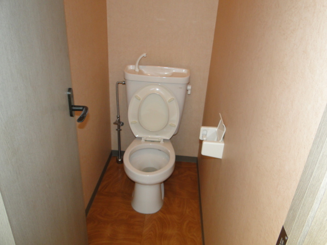 Toilet. Wide toilet in the back, It seems to put something ・  ・  ・