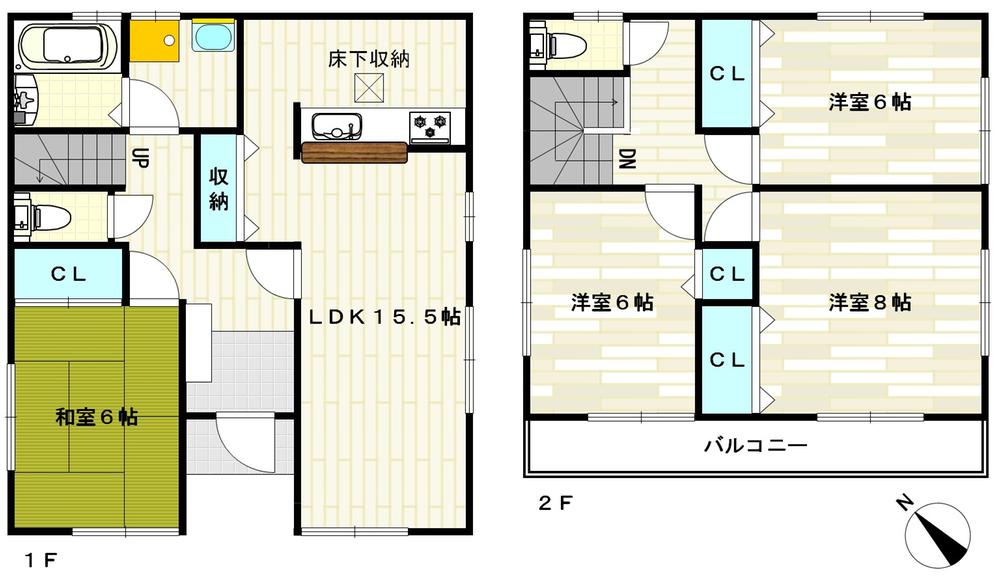 Floor plan. (No. 2 locations), Price 33,800,000 yen, 4LDK, Land area 142.96 sq m , Building area 102.68 sq m