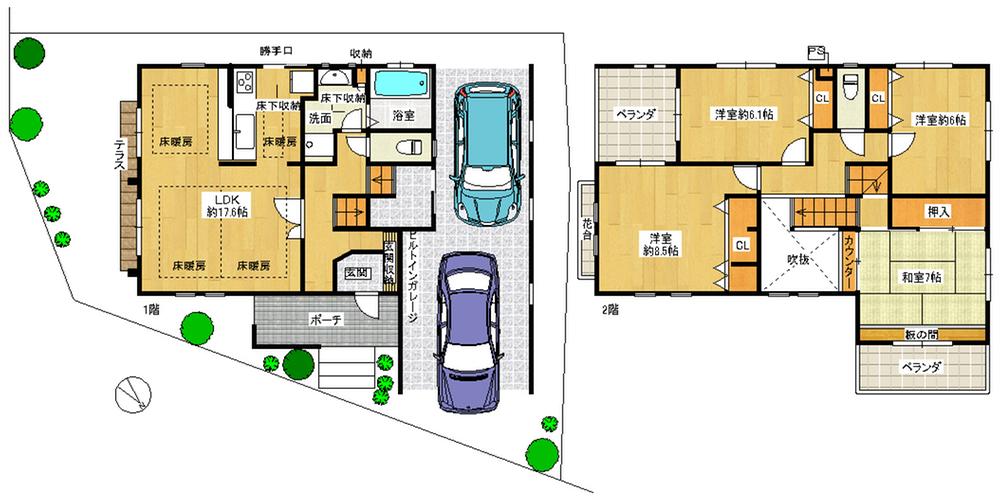 Floor plan. 36.5 million yen, 4LDK, Land area 146.58 sq m , Building area 113.67 sq m