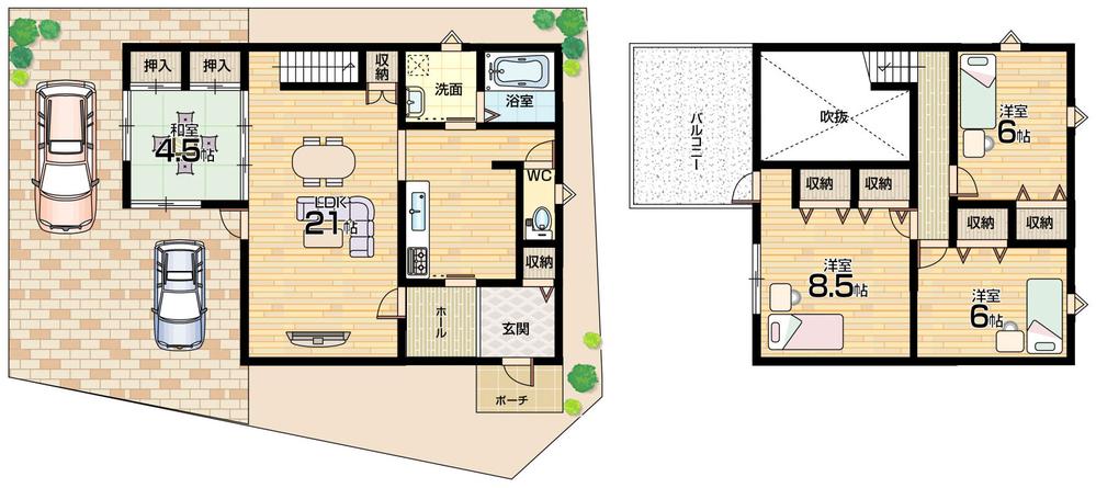 Floor plan. Price 32,800,000 yen, 4LDK, Land area 118.65 sq m , Building area 108.47 sq m