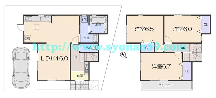 Floor plan. 20.5 million yen, 3LDK, Land area 80 sq m , Building area 81 sq m floor plan