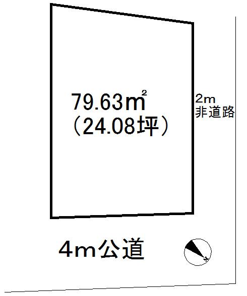 Compartment figure. Land price 9.8 million yen, Land area 79.63 sq m