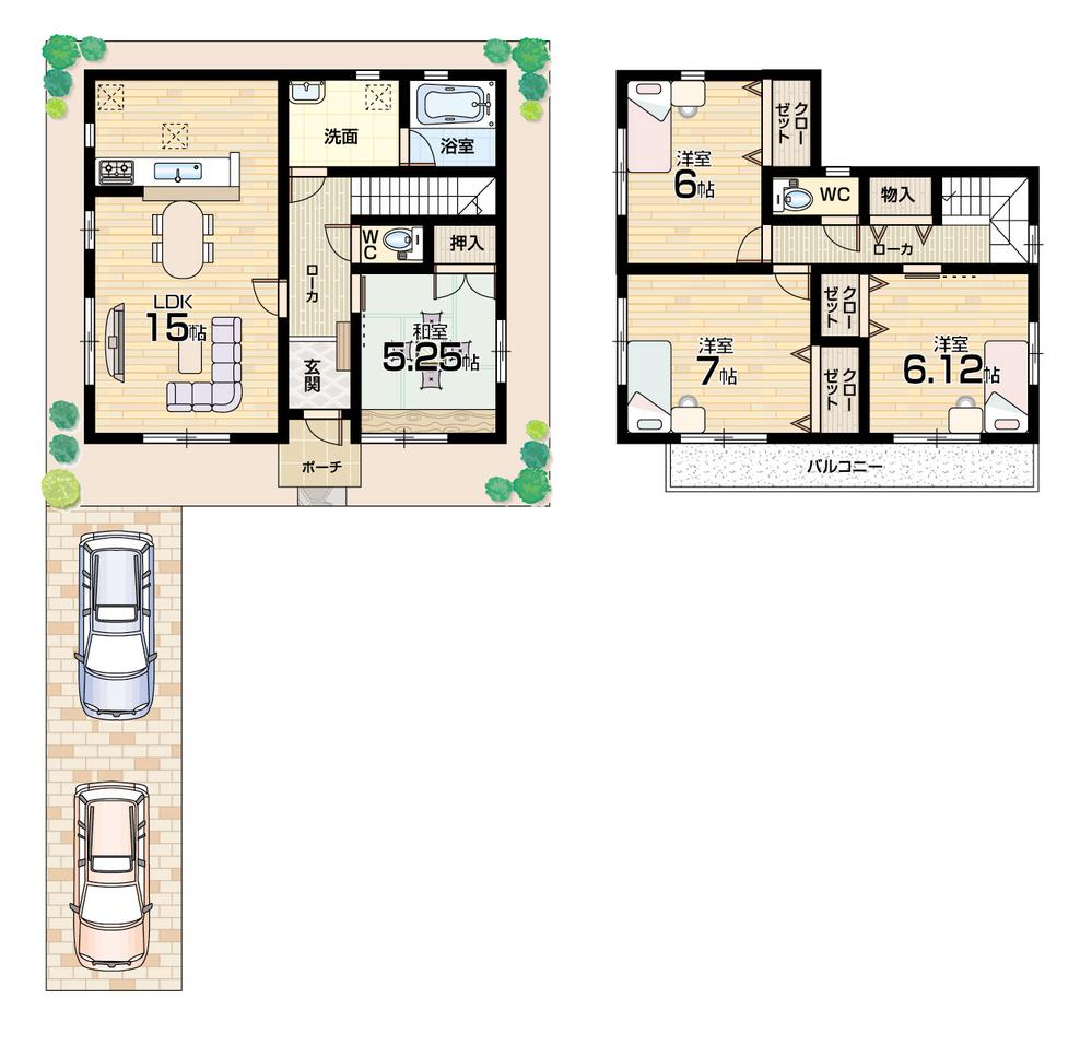 Floor plan. 33,300,000 yen, 4LDK, Land area 131.97 sq m , Building area 95.37 sq m