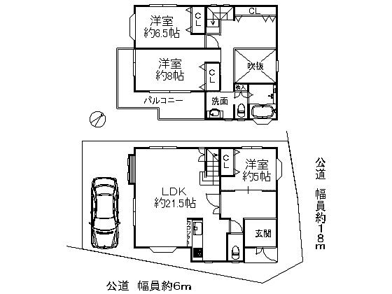 Floor plan. 37,800,000 yen, 3LDK, Land area 109.6 sq m , Building area 110.29 sq m