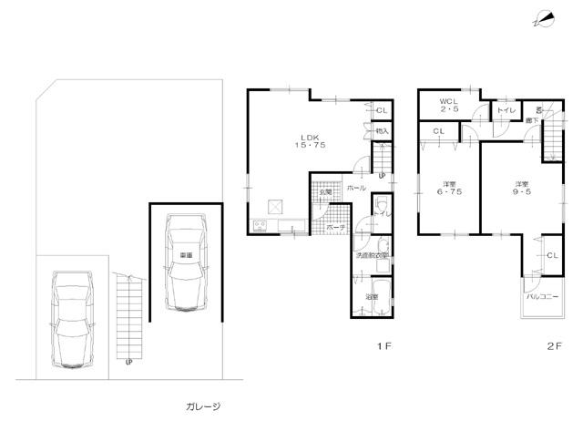Floor plan. 17,900,000 yen, 2LDK + S (storeroom), Land area 104.81 sq m , Building area 85.29 sq m