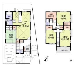 Floor plan. 31,800,000 yen, 4LDK + S (storeroom), Land area 131.88 sq m , Building area 116.75 sq m