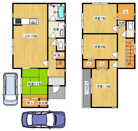 Floor plan. 27,900,000 yen, 4LDK + S (storeroom), Land area 100.01 sq m , Building area 97.19 sq m   ◆ Floor plan