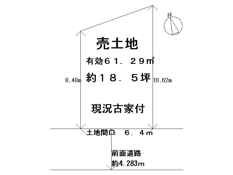 Compartment figure. Land price 5.8 million yen, Land area 75 sq m