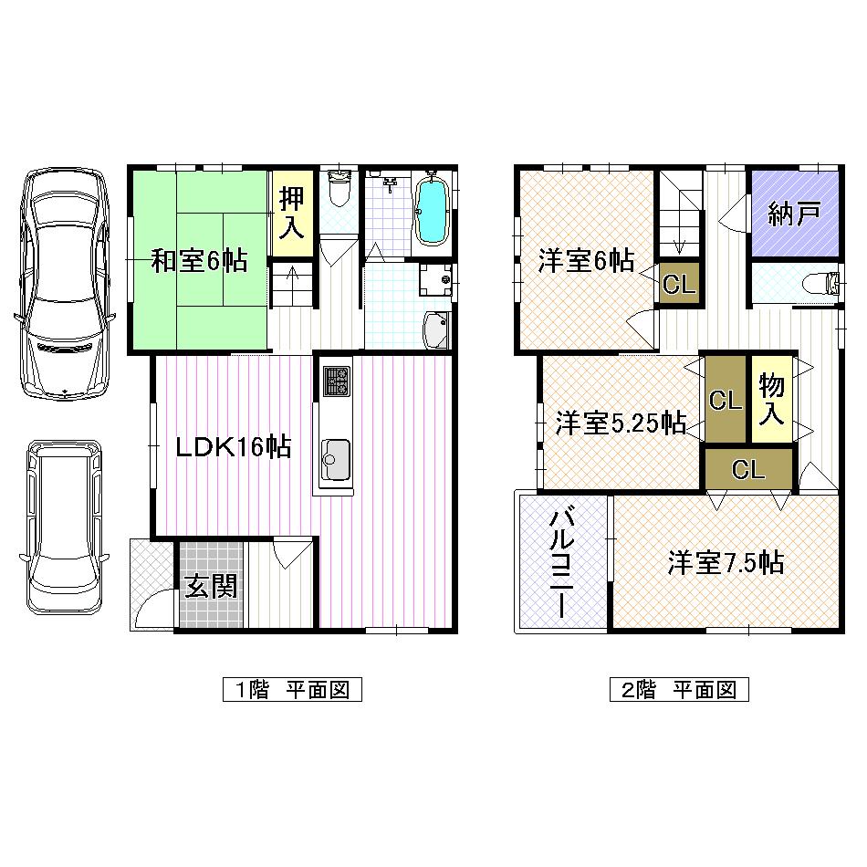 Floor plan. 22,400,000 yen, 4LDK, Land area 109.62 sq m , Building area 104.08 sq m