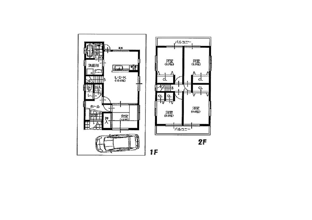 Floor plan. 29,800,000 yen, 5LDK, Land area 80 sq m , Building area 92.34 sq m