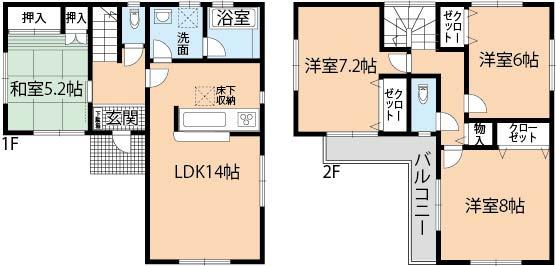 Floor plan. (A-1 No. land), Price 24,800,000 yen, 4LDK, Land area 116.36 sq m , Building area 94.76 sq m