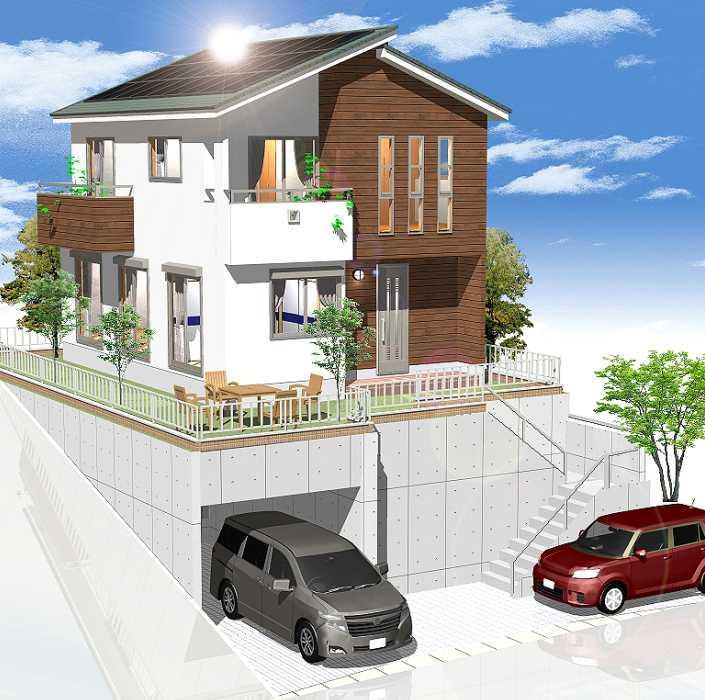 Building plan example (Perth ・ appearance). Building plan example (B No. land) Building price 1,893 yen, Building area 104.33 sq m