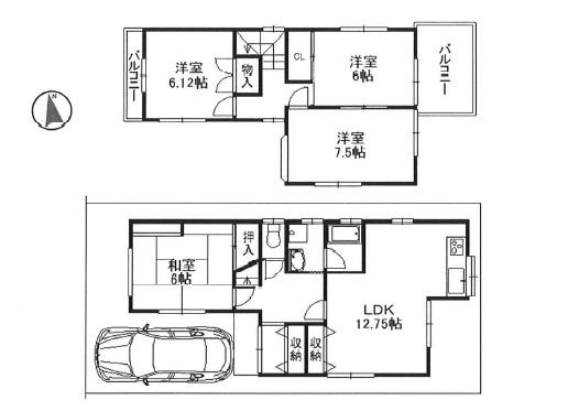 Floor plan. 19,800,000 yen, 4LDK, Land area 82.5 sq m , Building area 89.31 sq m