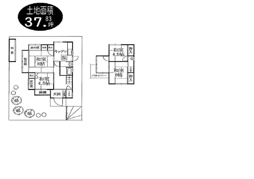 Floor plan. 11.8 million yen, 4K + S (storeroom), Land area 125.08 sq m , Building area 72.57 sq m