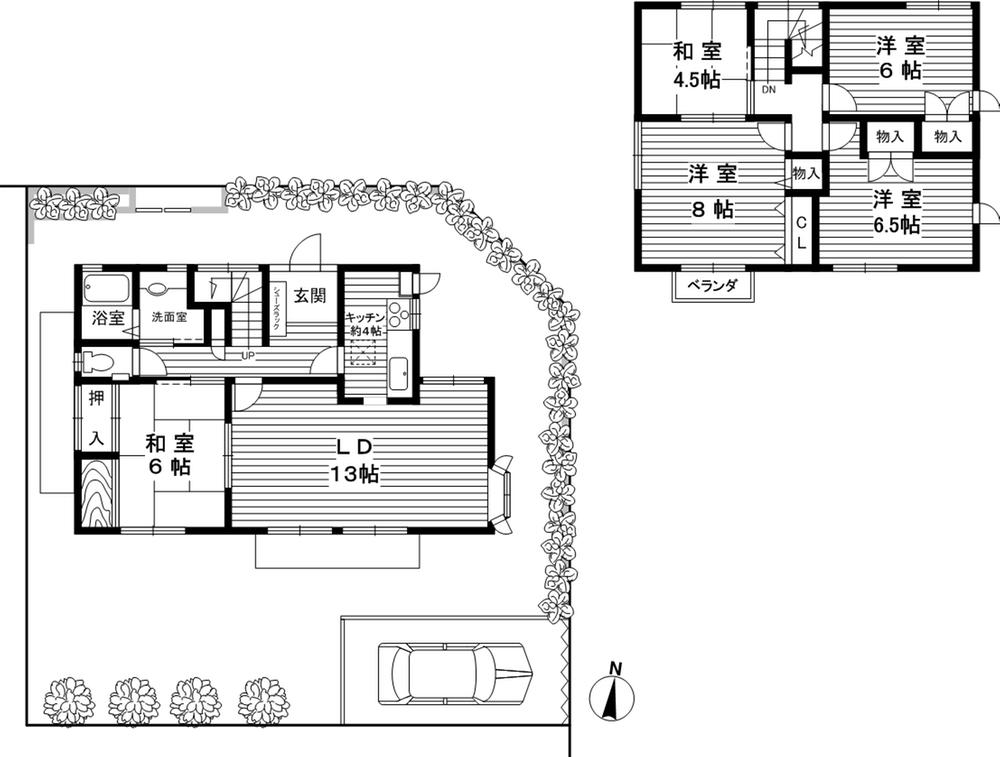 Floor plan. 22,800,000 yen, 5LDK, Land area 173.63 sq m , Building area 110.96 sq m
