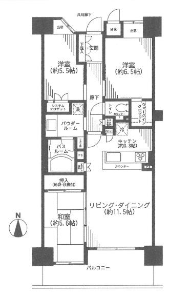 Floor plan. 3LDK, Price 36,800,000 yen, Occupied area 73.87 sq m , Balcony area 10.18 sq m