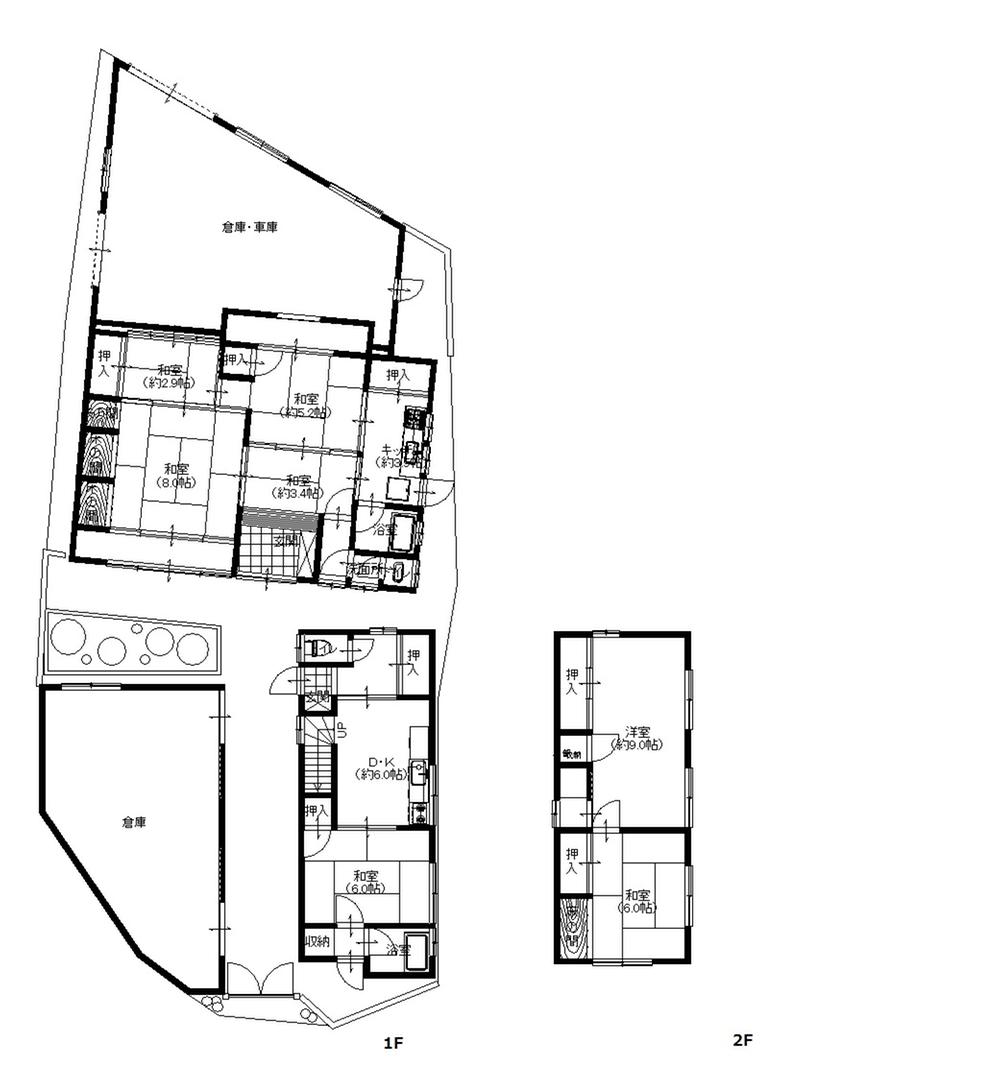 Floor plan. 14.8 million yen, 7DDKK, Land area 253.81 sq m , Building area 193.65 sq m