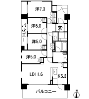 Floor: 4LDK, occupied area: 88.68 sq m, Price: 57,543,000 yen