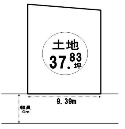 Compartment figure. Land price 11.8 million yen, Land area 125.08 sq m