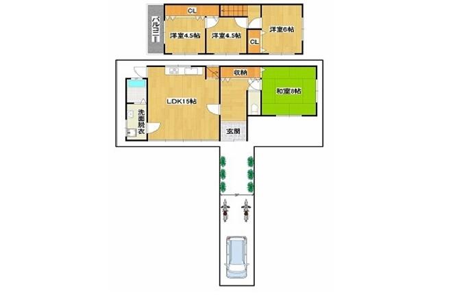 Floor plan. 24,800,000 yen, 4LDK, Land area 139.22 sq m , Building area 84.35 sq m floor plan