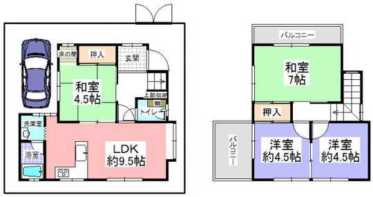 Floor plan. East and West both sides daylighting