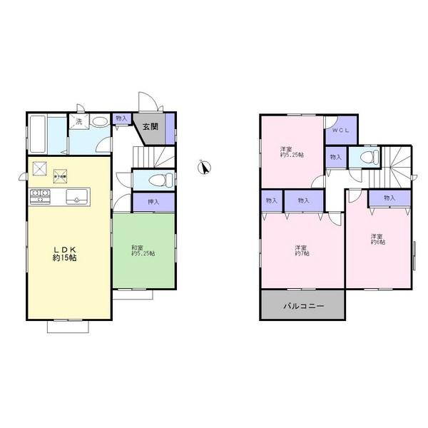 Floor plan. 35,800,000 yen, 4LDK, Land area 126.2 sq m , Building area 94.6 sq m