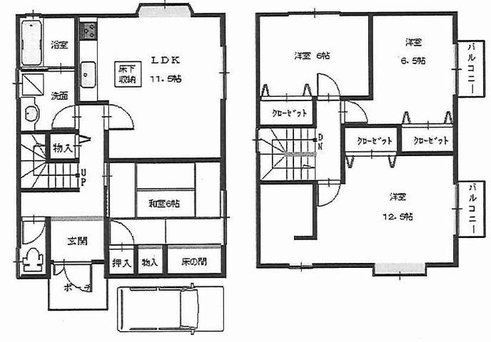 Floor plan. 28.8 million yen, 4LDK, Land area 84.66 sq m , Building area 108.77 sq m