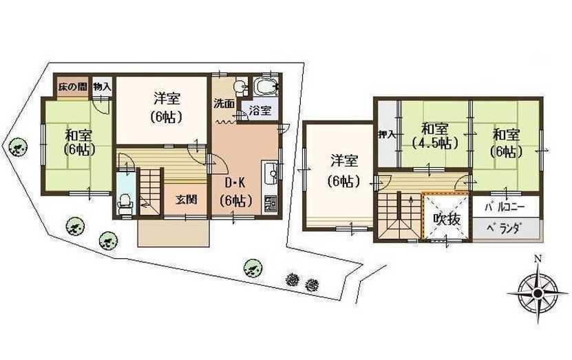 Floor plan. 15 million yen, 5DK, Land area 89.93 sq m , Building area 80.26 sq m