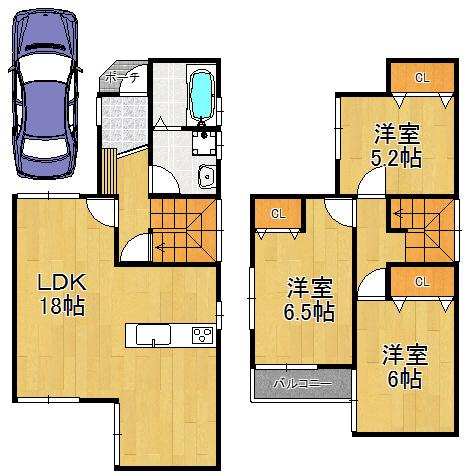 Floor plan. 29,800,000 yen, 3LDK, Land area 80.32 sq m , Boast of house building area 83.43 sq m luxury equipment specifications
