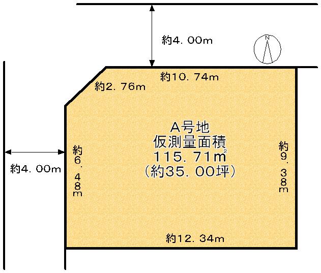 Compartment figure. Land price 42,800,000 yen, Land area 115.71 sq m