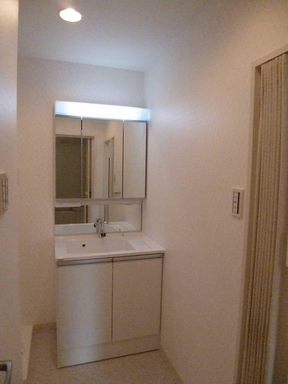 Wash basin, toilet. Washroom I had made vanity