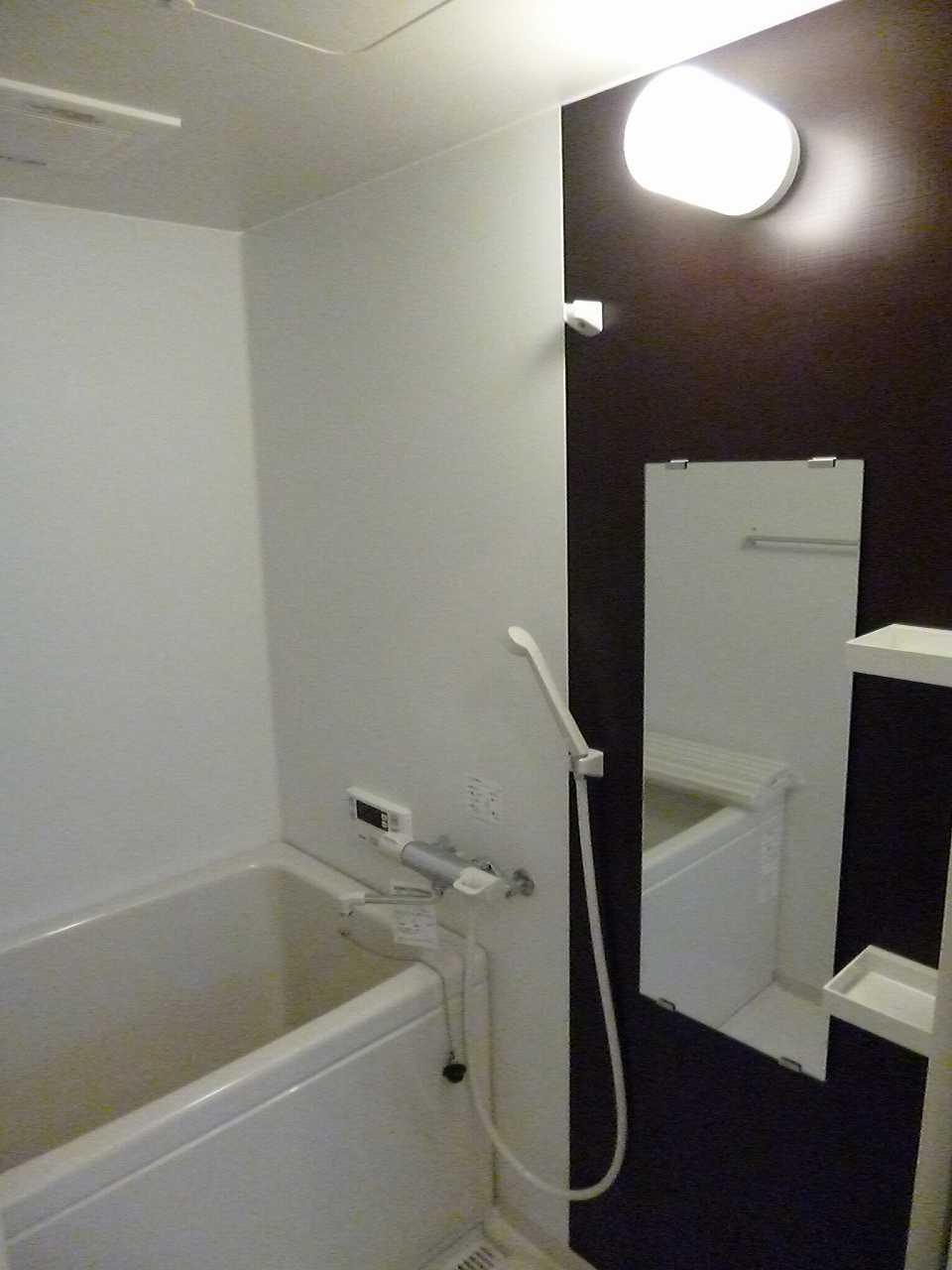 Bathroom. Bath unit was had made bus