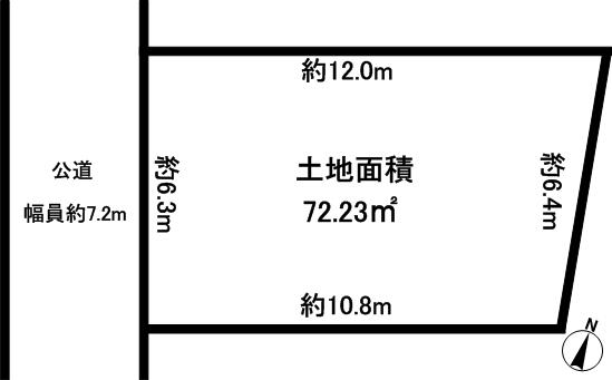 Compartment figure. Land price 11.8 million yen, Land area 72.23 sq m