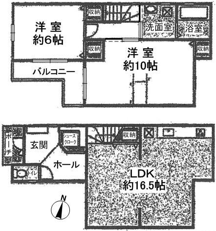 Building plan example (floor plan). Building plan example Building price  15 million yen, Building area 77.76 sq m