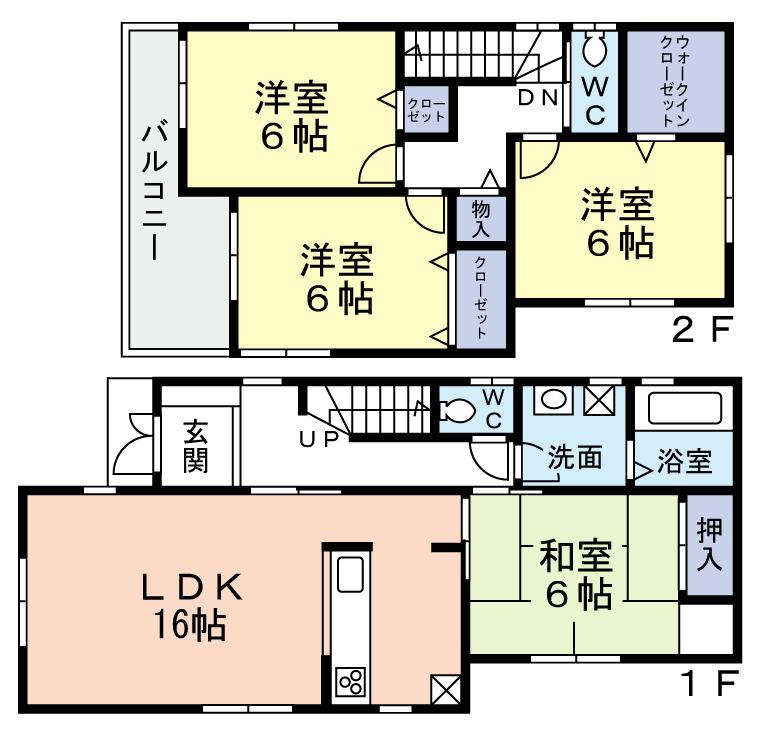 Floor plan. (No. 3 locations), Price 31,300,000 yen, 4LDK, Land area 105.71 sq m , Building area 98.01 sq m