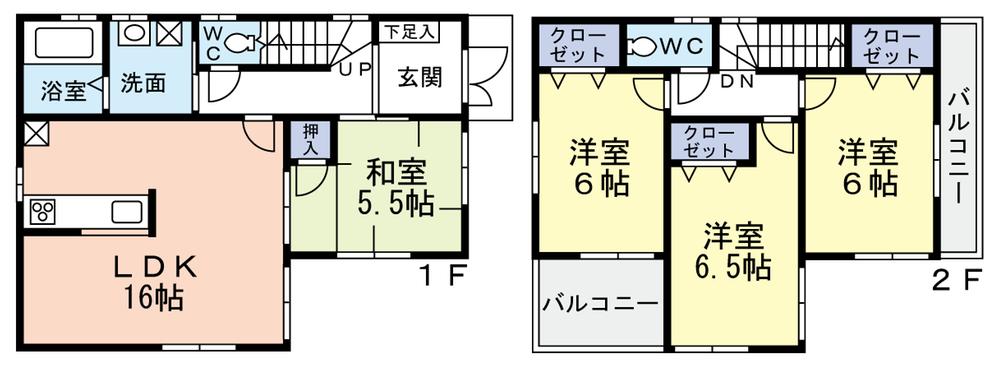 Floor plan. (No. 4 locations), Price 30,800,000 yen, 4LDK, Land area 90.1 sq m , Building area 91.53 sq m