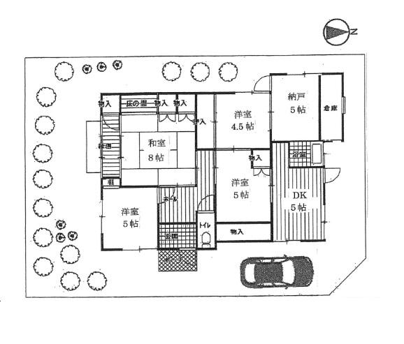 Floor plan. 43 million yen, 4DK + S (storeroom), Land area 251.23 sq m , Building area 84.82 sq m