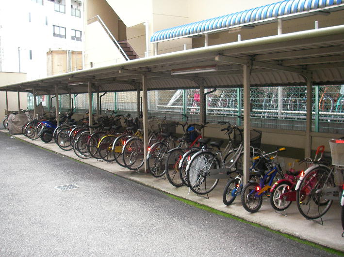 Parking lot. Bicycle-parking space