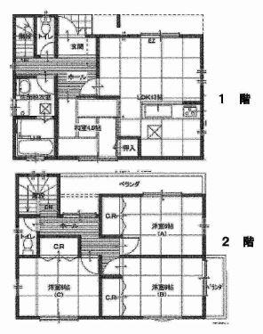 Floor plan. 40,650,000 yen, 4LDK, Land area 90 sq m , Building area 89.1 sq m