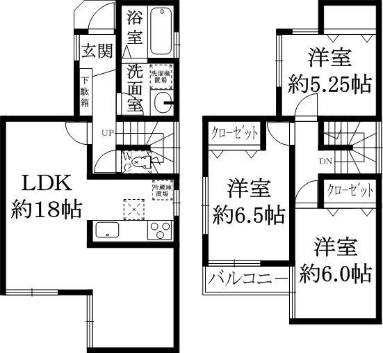 Floor plan. 29,800,000 yen, 3LDK, Land area 80.32 sq m , Building area 83.43 sq m