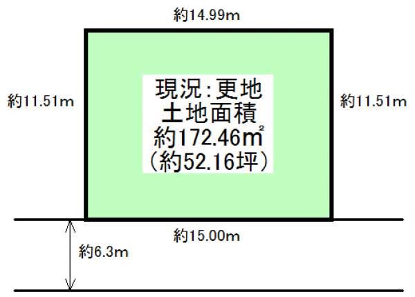 Compartment figure. Land price 34,900,000 yen, Land area 172.46 sq m land area of ​​about 52 square meters